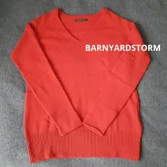 BARNYARDSTORM レッド Vネック ニットセーター