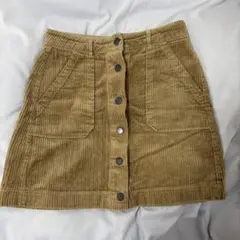 GU コーデュロイ ベージュ ミニスカート S
