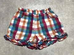 BABY DOLL キッズ 女の子 男の子 チェック柄ハーフパンツ 120cm