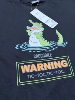 新品未使用　ディズニー　ピーターパン　チクタクワニ　Tシャツ 黒 半袖　Lサイズ