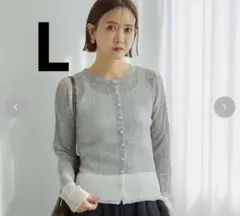 田中里奈 しまむら　mysa シアーハイショクカーディガン　Lのサムネイル