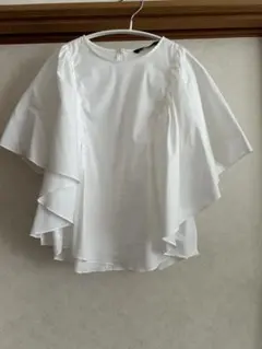 美品　ZARA ザラ　ホワイト フレアスリーブ トップス