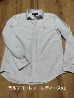 レディース　Ralph Lauren ストライプ ボタンダウンシャツ XL