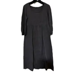 DO! FAMILY ドゥファミリー　ワンピース　Mサイズ　綿　ブラック　七分袖