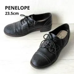 PENELOPE【23.5cm】レースアップシューズ　コンフォート　黒のサムネイル