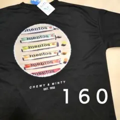 新品☆メントス mentos 半袖Tシャツ ブラック 160サイズ 吸水速乾