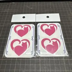 ハート猫　カッティングステッカー2