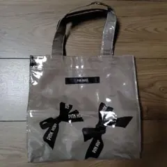 【超美品】ピンクハウス リボン柄 ビニールバッグ