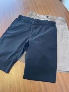 ユニクロ セオリー ショートパンツ 黒・ベージュ 2枚セット