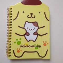 （未使用）ポムポムプリン　ダイカットリングノート