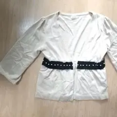 パール＆リボン付カーディガンのサムネイル