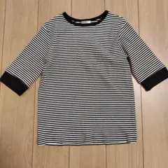 mysa ストライプ 五分袖 Tシャツ