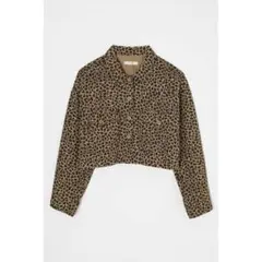 MOUSSY cropped over シャツ ヒョウ柄