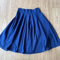 earth music&ecology ひざ丈フレアスカート(ネイビー)