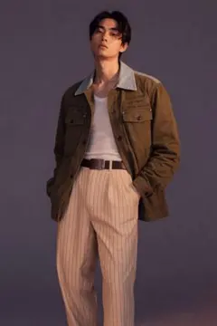 DIESEL 長袖シャツ Sサイズ（カーキ）