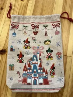 リルリンリン　ポータブルクッション巾着袋のみ　2023ディズニークリスマス