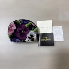 Hotman alpaloh シェニール織 ポーチ 花柄