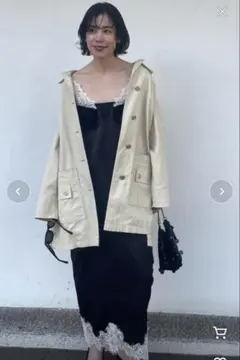 Henon. へノン ランジェリーキャミドレス レースワンピース ブラック