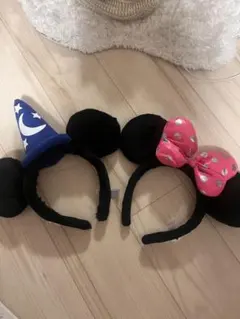 ミッキー・ミニー耳カチューシャセット
