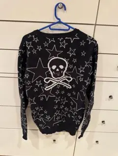 MARK&LONA スカル スター柄 Vネック ニット セーター