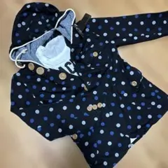水玉模様 フード付きジャケット