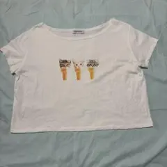 BROWNY 半袖 Tシャツ 猫 アイスクリーム柄のサムネイル