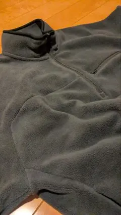 UNIQLO フリースオーバーサイズハーフジッププルオーバー　ダークグレー　XL