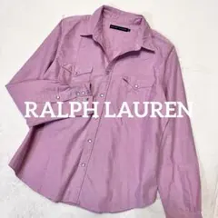 RALPH LAUREN ピンク ウエスタンシャツ 5f コットン100%のサムネイル