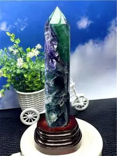 至宝】極美レインボーフローライト 六角柱 ポイント 127mm /777 - メルカリ