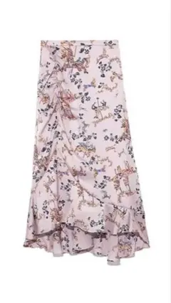 Lily Brown 薄紫 花柄 フレアスカート