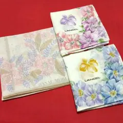 【未使用】LANCEL HANAE MORI ハンカチ 3枚セットのサムネイル