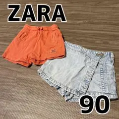 ZARA ベビー キッズ ショートパンツ 2枚セット 90サイズのサムネイル
