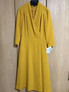 STRAWBERRY FIELDS マスタードカラー ラップワンピース