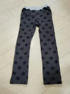星柄グレー長ズボン 裏起毛 キッズ 130cm