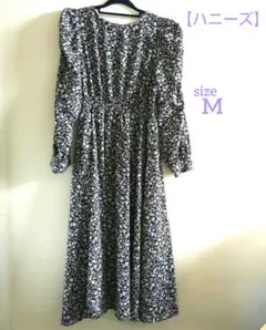 【ハニーズ】C·O·L·Z·A 花柄 長袖ワンピース Mサイズ