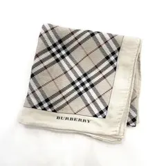 Y506-251　BURBERRY　バーバリー　大判ハンカチ　ノバチェック