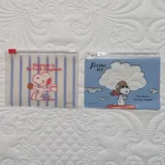 [PEANUTS] スライダーケース スライドポーチ スヌーピー 2点セット