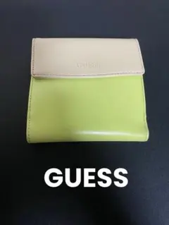 GUESS 三つ折り財布 ライムグリーン ベージュのサムネイル