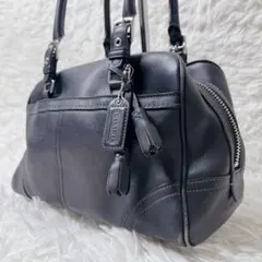 COACH Leather Mini Boston Bag Black y2k
