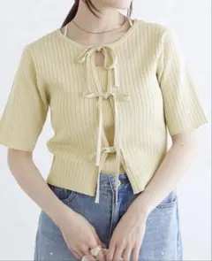 wcloset 前後2way リブニットアンサンブル　キャミソールのサムネイル