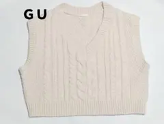 ＧＵ Ｖネック ベスト Ｓサイズ オフホワイト