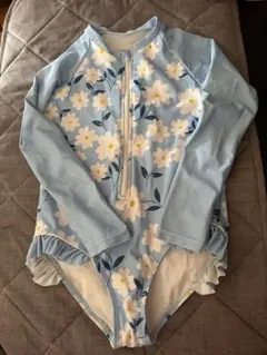 SHEIN 水着 ラッシュガード 花柄 水色
