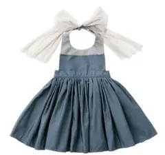 【新品未使用】マールマール　エプロン　ネイビー