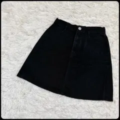 【INGNI】イング ブラックデニムミニスカート カジュアル ストリートのサムネイル