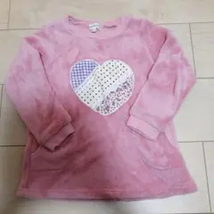 ピンク ハート型トレーナー 100
