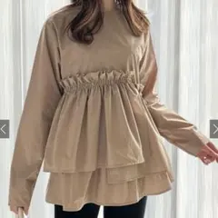 新品未使用 GRL グレイル アシンメトリーティアードブラウス