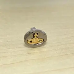 Vivienne Westwood⭐️エンボスロゴピアス　ガンメタ×ゴールド