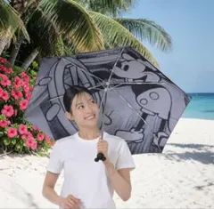 ミッキー 折りたたみ傘 晴雨兼用 ポーチ入り 蒸気船ウィリー、新品未使用！のサムネイル