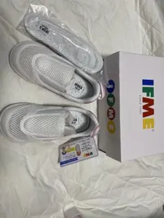 IFME 上履き 18.0cm ホワイト ピンク