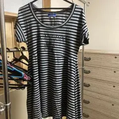 BURBERRY BLUE LABEL ストライプ半袖ワンピース 38